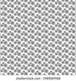 Flowers pattern over white background