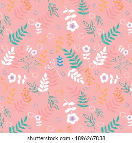 Flowers pattern pink color floral 