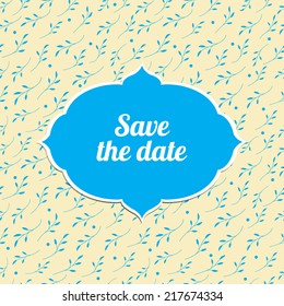 Flowers  pattern. Retro background. Frame. Place for text. Can be used as a template for greeting cards, wedding invitations, party invitations.