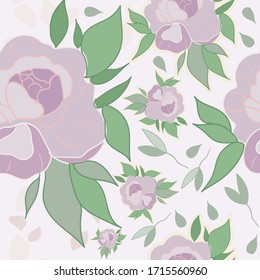 Flowers pattern. Roses pattern. Stock pattern illustration