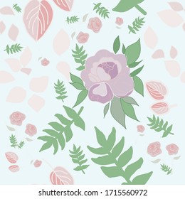 Flowers pattern. Roses pattern. Stock pattern illustration
