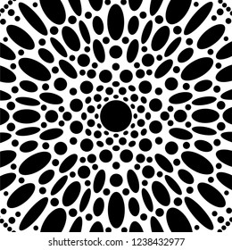 Flowers pattern, round flower modern repeating texture tracery and background template. Vector illustration.