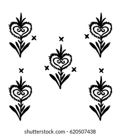 Flowers - a pattern in the Russian folk style