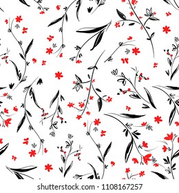 Flowers Pattern Seamless, background, ornament vector, floral pattern.