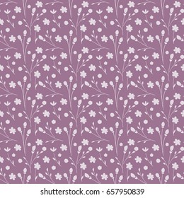 Flowers pattern. Seamless floral background for cute trendy design textiles, wrapping, paper, wallpaper.