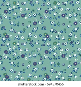 Flowers pattern. Seamless floral background for cute trendy design textiles, wrapping, paper, wallpaper.