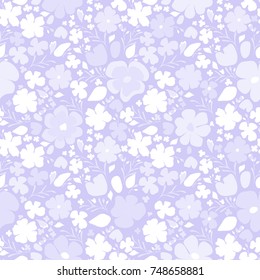 Flowers pattern. Seamless floral background for cute design textiles, wrapping, paper, wallpaper.