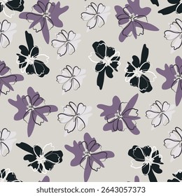 flowers pattern, textıle seamless, floral pattern, purple flowers pattern