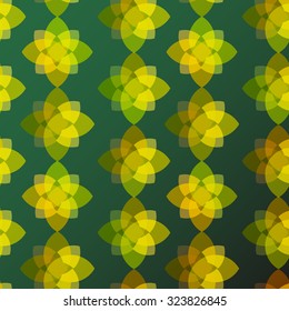Flowers pattern, seamless, green.