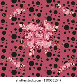 Flowers pattern. Flowers silk scarf. For textile print, wallpaper, pattern fills, covers, surface, 