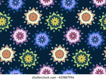 flowers pattern textile bright abstract ornament