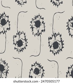  flowers pattern, upscale floral pattern. graphical textures floral, trendy colors pattern , flowers background with leaves. vector illustration.
