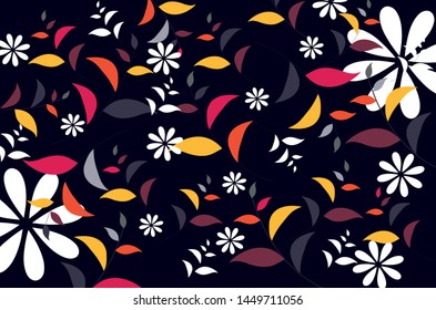 Flowers pattern Vector design Floral background. 