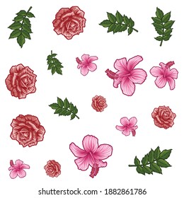 Flowers pattern vector design illustration