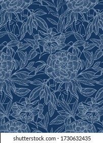 patrón de flores, fondo artístico vectorial floral, textura de arte lineal. 