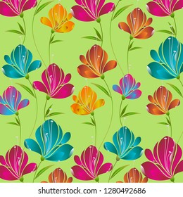 Flowers pattern vector illustration