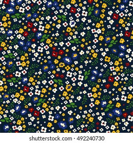 Flowers pattern, Vintage background, Abstract vector design.
