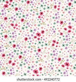 Blumenmuster, Vintage-Hintergrund, abstraktes Vektordesign.