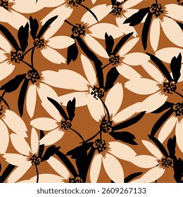 flowers pattern, winter flowers pattern, big flowers, floral pattern