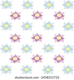Flowers Patterns blue and purple Flowers background for your slides or art and your work