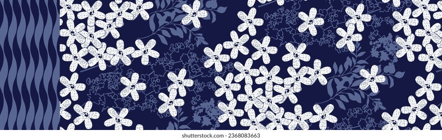 Flowers patterns. Seamless floral backdrop.
