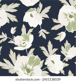 Flowers patterns. Seamless floral backdrop,Big floral seamless pattern,winter attractions.