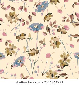 Flowers patterns. Seamless floral backdrop,Big floral seamless pattern,winter attractions.