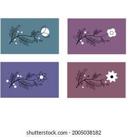plantilla de patrones de flores vector de fábrica de banners mínimo 