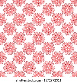Flowers patterns that are created from the heart-shaped arrangement, suitable for use as a background image.