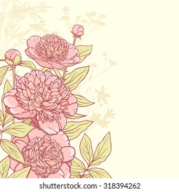 flowers peonies background