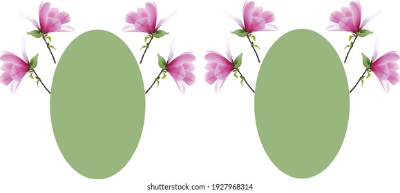 Sonda de flores y verde para el texto
