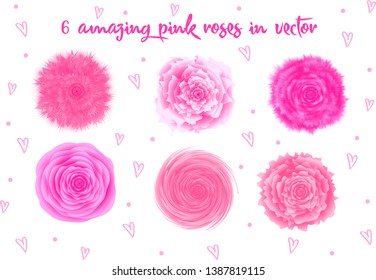 Flowers. Pink roses.  Perfect for decoration, postcards and textile, wallpaper or background.