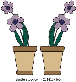 flowers plant garden vector icon 