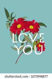 Flowers and plants design vector