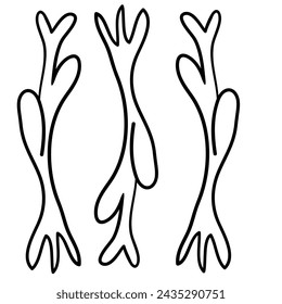 flores y plantas en estilo doodle en vector. plantilla para diseño de tarjeta de felicitación