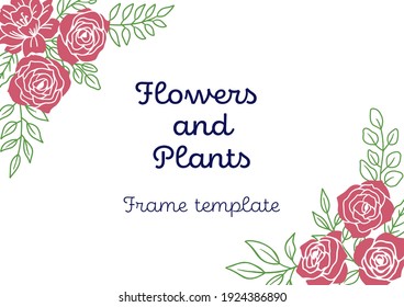 Flowers and Plants Frame template