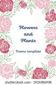 Flowers and Plants Frame template