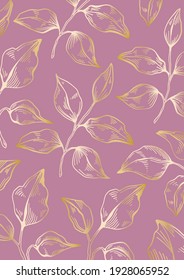 Flowers and plants Frame template