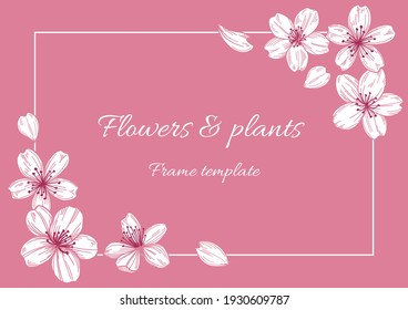 Flowers and plants Frame template