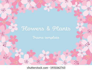 Flowers and plants Frame template