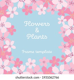 Flowers and plants Frame template