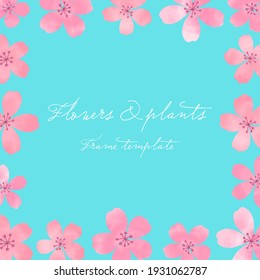 Flowers and plants Frame template