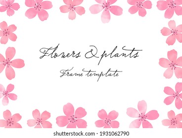 Blumen und Pflanzen Rahmen-Vorlage