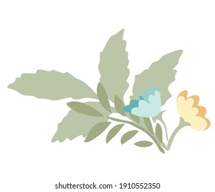 Flowers plants illustration vector . Composition of flowers. The image of the flowers.