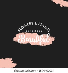 Flowers and plants logo with premium style