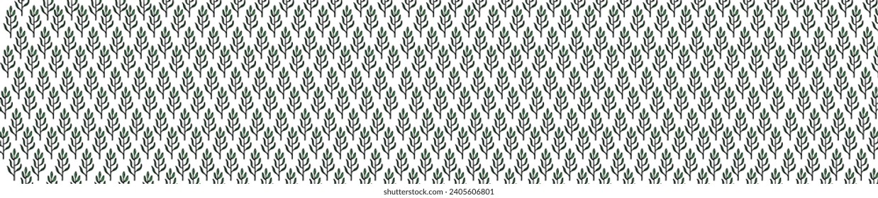 banner de patrón de flores y plantas