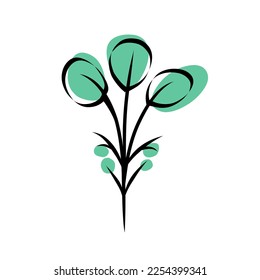 Flowers or plants are suitable for decorating your work