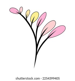 Flowers or plants are suitable for decorating your work