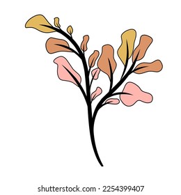 Flowers or plants are suitable for decorating your work