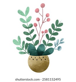 Flowers and plants Vector,  House plants in pots. Potted plants for home. Vector illustration with white isolated background, Vector illustration, House plants and flowers in pot,  Houseplants, flower